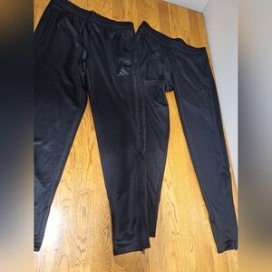 Adidas Jet Black Athletic Joggers, Medium